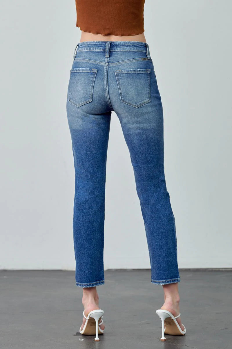 Norrine High Rise Slim Straight Jean